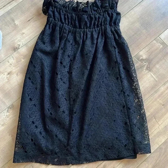 Betsey Johnson Strapless Black Lace Bow Dress Sz 2 - Picture 8 of 8